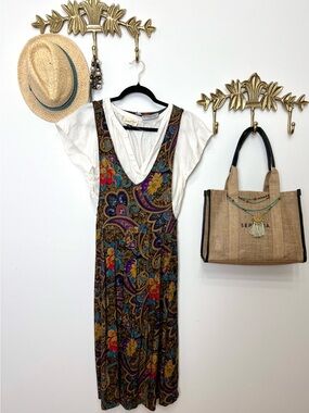 Bohemian Floral Paisley  Dress - Multicolor s